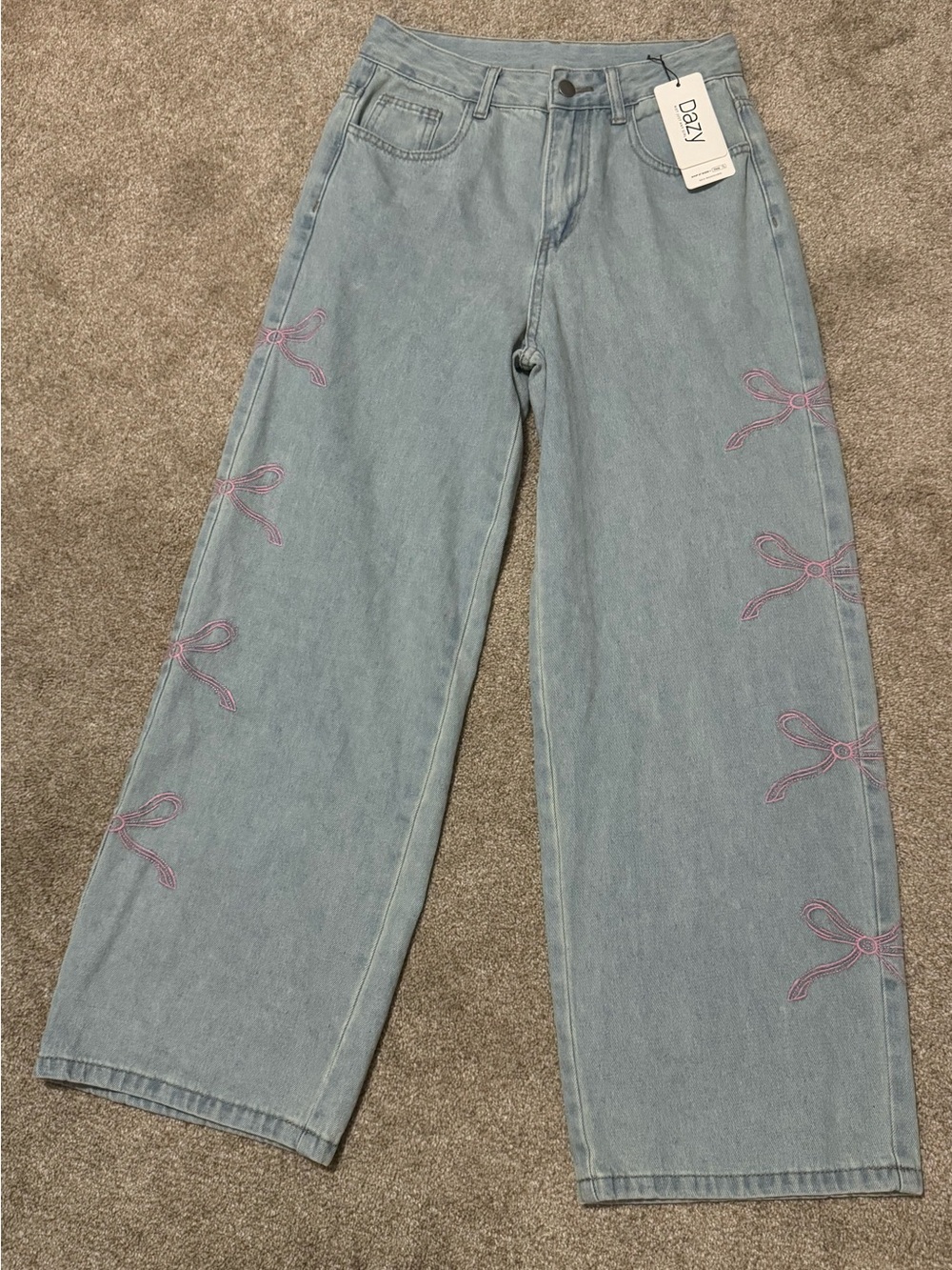 Balletcore wide leg Dazy jeans NWT size M - Picture 2 of 11